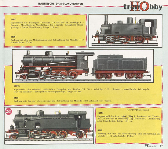 Rivarossi Katalog 1964-1965