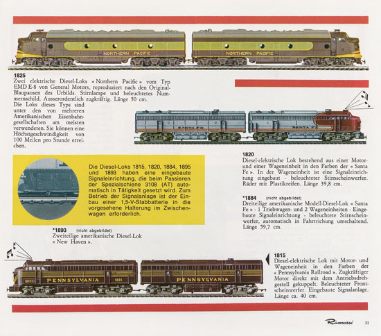 Rivarossi Katalog 1967-1968