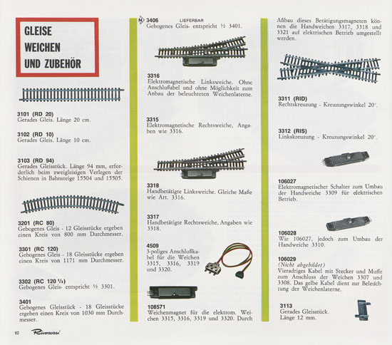 Rivarossi Katalog 1967-1968