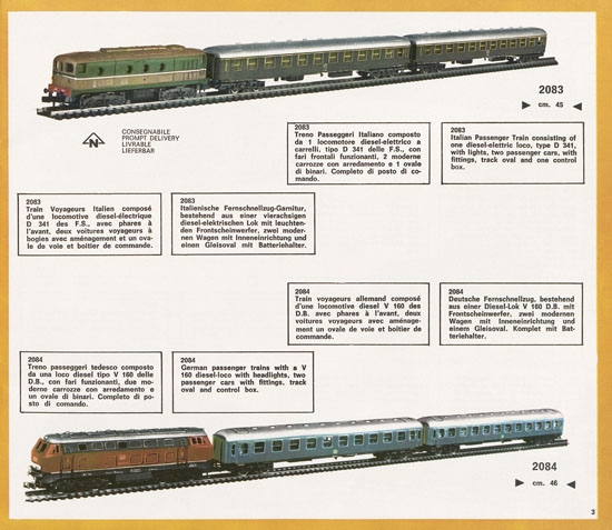 Rivarossi Atlas N-Gauge catalog 1969-1970