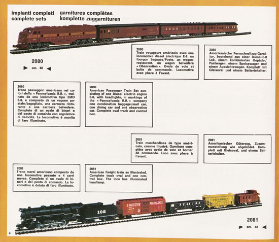 Rivarossi Atlas N-Gauge catalog 1969-1970