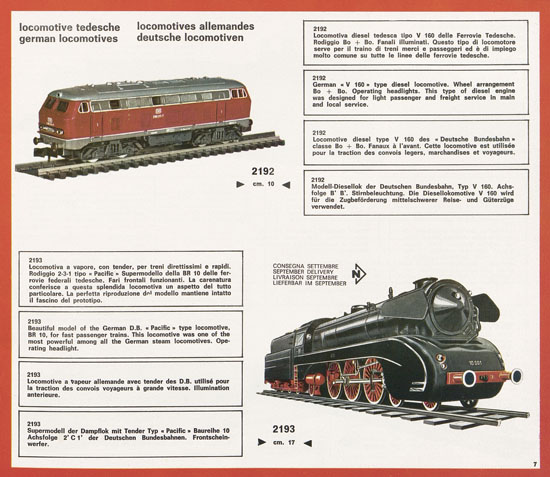 Rivarossi Atlas N-Gauge catalog 1969-1970