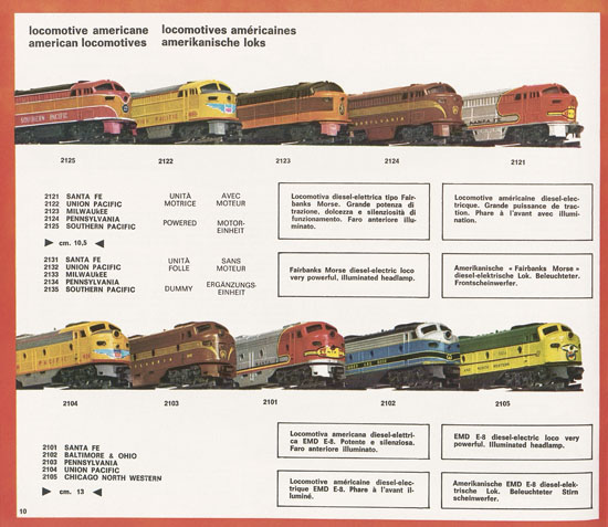 Rivarossi Atlas N-Gauge catalog 1969-1970