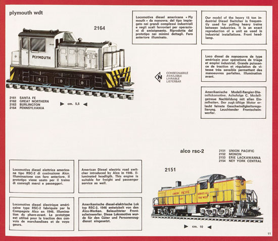 Rivarossi Atlas N-Gauge catalog 1969-1970