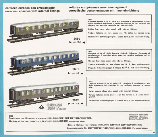 Rivarossi Atlas N-Gauge catalog 1969-1970