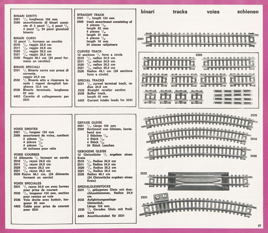 Rivarossi Atlas N-Gauge catalog 1969-1970