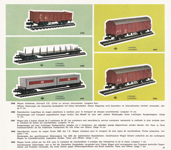 Rivarossi Katalog Spur N 1971-1972