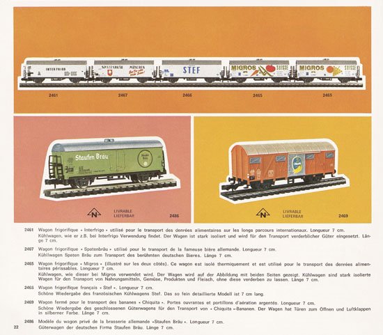 Rivarossi Katalog Spur N 1971-1972