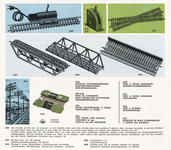 Rivarossi Katalog Spur N 1971-1972