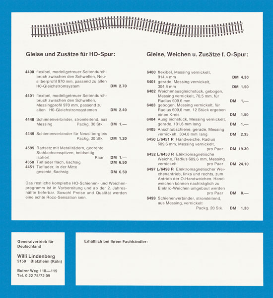 ROCO Katalog 1972