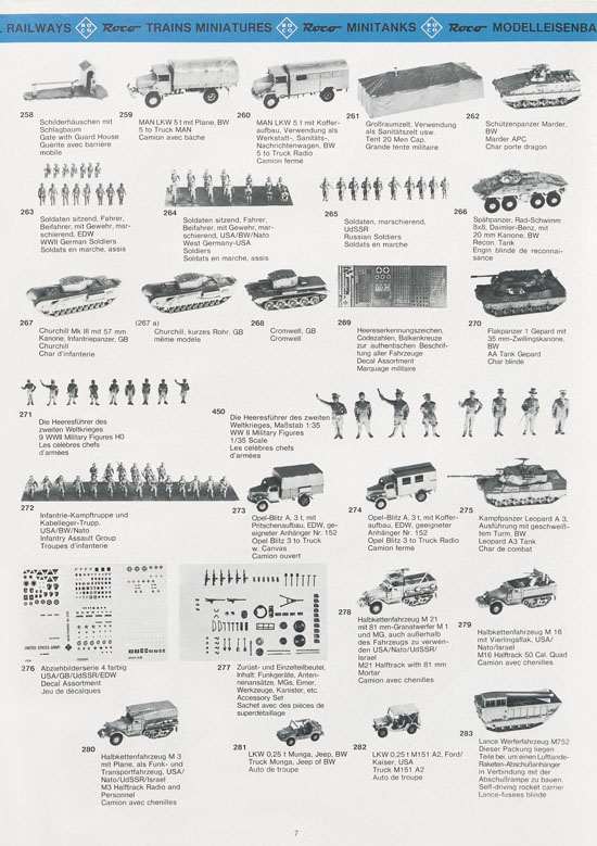 ROCO Minitanks Gesamtprogramm 1979-1980