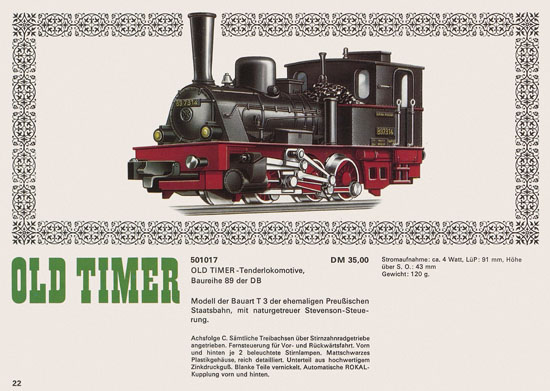Rokal TT-Modelleisenbahn Katalog 1969