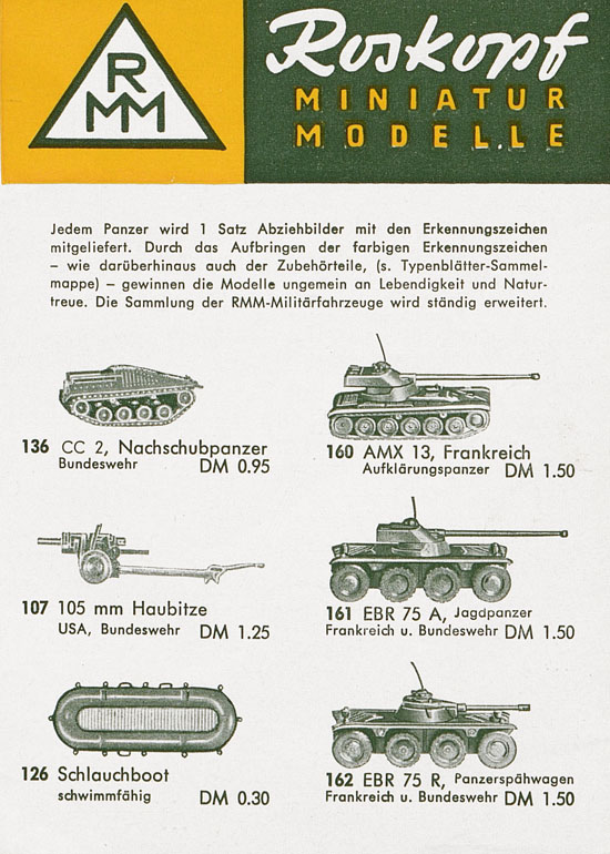Seite 3 Roskopf Miniatur-Modelle 1960