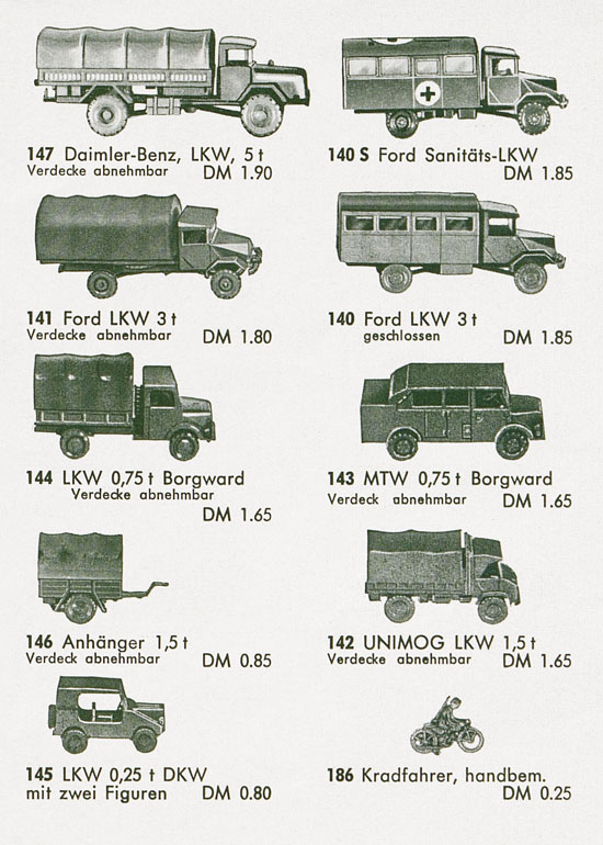 Roskopf Miniatur-Modelle 1960