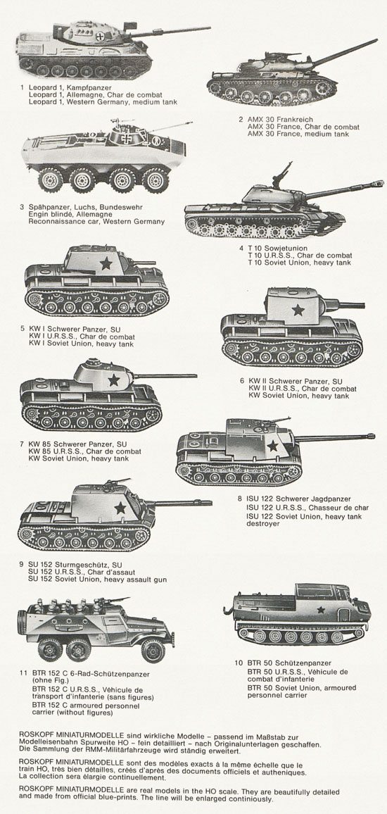 Roskopf Miniatur-Modelle Katalog 1981