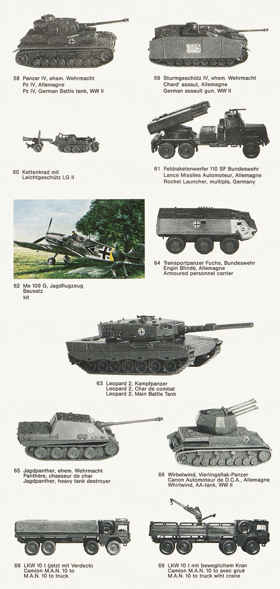 Roskopf Miniatur-Modelle Katalog 1981