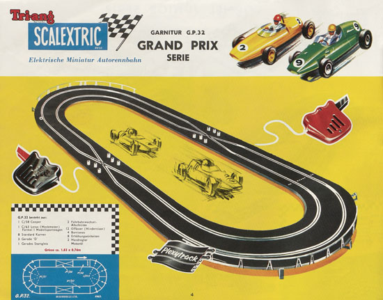 Seite 4 Scalextric Elektrisches Miniatur Autorennen Katalog 1963