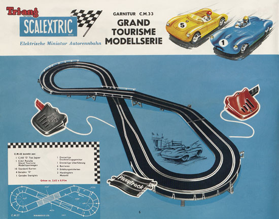 Seite 6 Scalextric Elektrisches Miniatur Autorennen Katalog 1963
