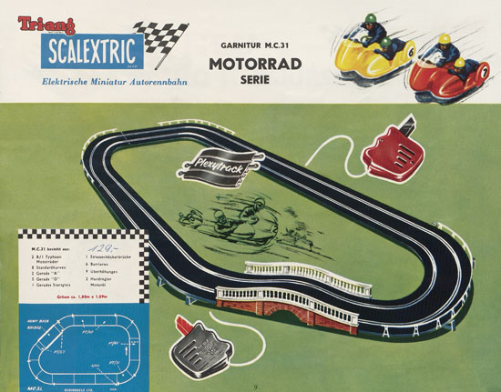 Seite 9 Scalextric Elektrisches Miniatur Autorennen Katalog 1963