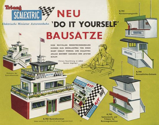 Seite 11 Scalextric Elektrisches Miniatur Autorennen Katalog 1963