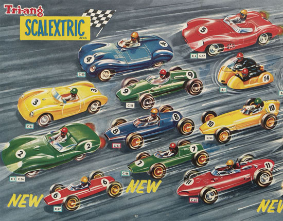 Seite 12 Scalextric Elektrisches Miniatur Autorennen Katalog 1963