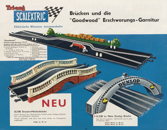 Seite 16 Scalextric Elektrisches Miniatur Autorennen Katalog 1963