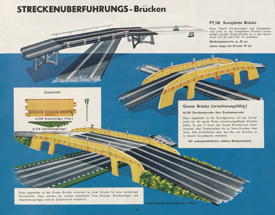 Seite 17 Scalextric Elektrisches Miniatur Autorennen Katalog 1963