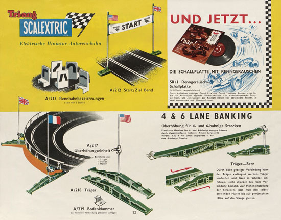 Scalextric Elektrisches Miniatur Autorennen Katalog 1963