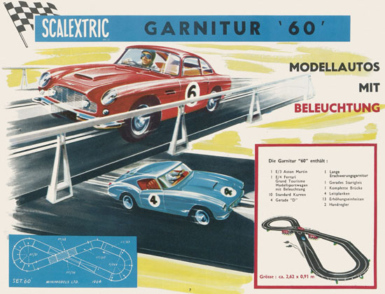Seite 7 Scalextric Elektrisches Miniatur Autorennen Katalog 1964