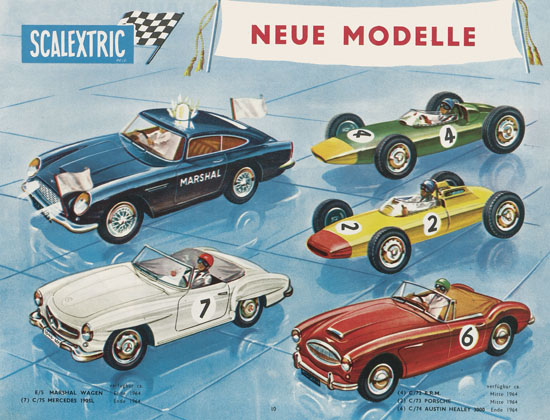 Seite 10 Scalextric Elektrisches Miniatur Autorennen Katalog 1964