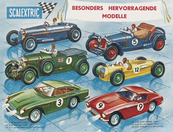 Seite 11 Scalextric Elektrisches Miniatur Autorennen Katalog 1964
