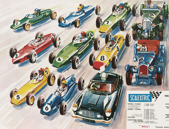 Seite 12 Scalextric Elektrisches Miniatur Autorennen Katalog 1964
