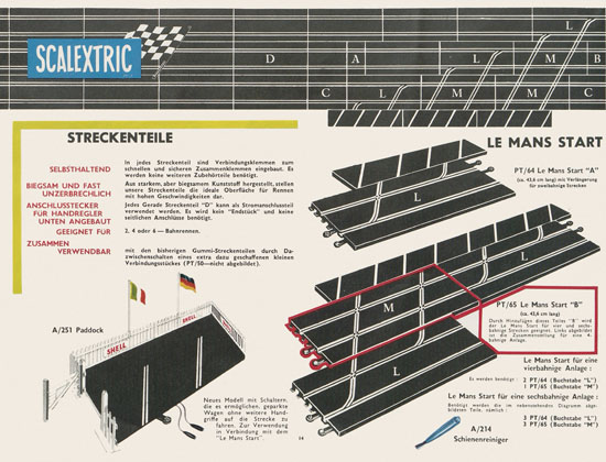 Seite 14 Scalextric Elektrisches Miniatur Autorennen Katalog 1964