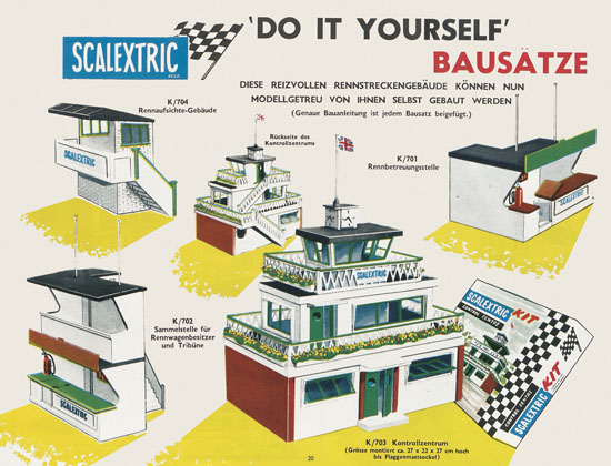 Seite 20 Scalextric Elektrisches Miniatur Autorennen Katalog 1964
