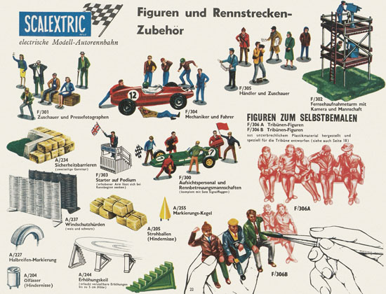 Seite 22 Scalextric Elektrisches Miniatur Autorennen Katalog 1964