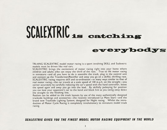 Seite 2 Scalextric Miniature Electric Motor Racing 1962