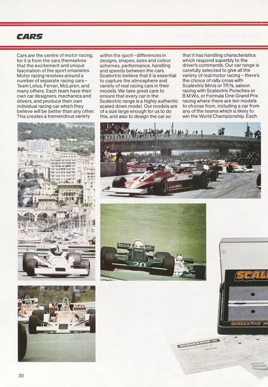 Scalextric Electric Motor Racing catalogue 1979