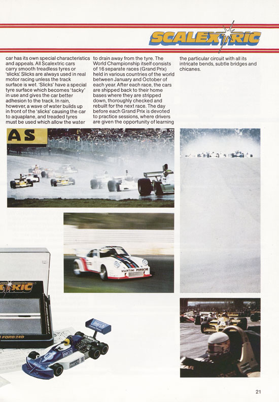 Scalextric Electric Motor Racing catalogue 1979