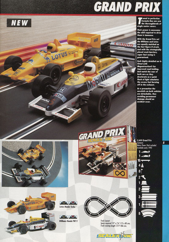 Scalextric Electric Motor Racing catalogue 1992