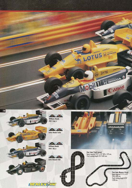 Scalextric Electric Motor Racing catalogue 1992