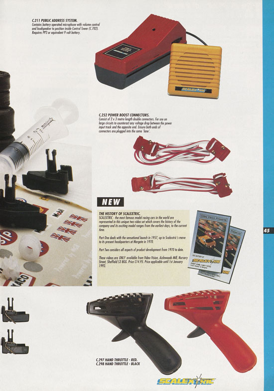 Scalextric Electric Motor Racing catalogue 1992