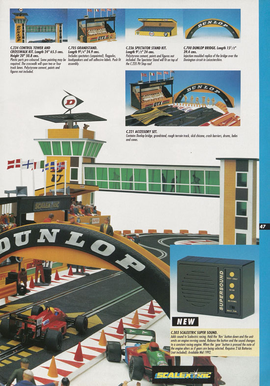 Scalextric Electric Motor Racing catalogue 1992