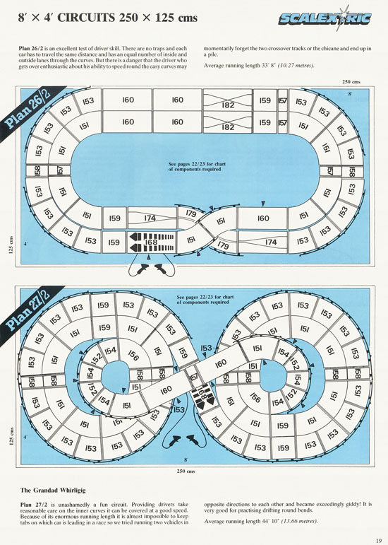 Scalextric 27 Circuits for Model Motor racing 1989
