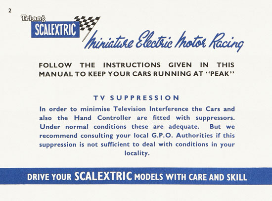 Seite 2 Scalextric Instruction manual 1962