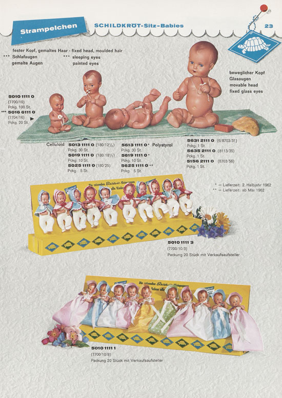 Schildkröt-Puppen Katalog 1962