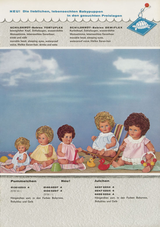 Schildkröt-Puppen Katalog 1962
