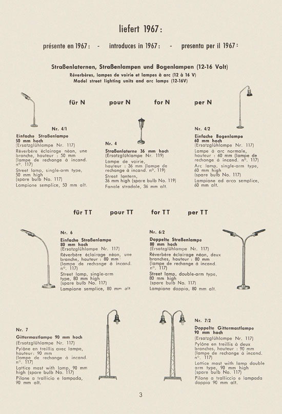 Schneider Modellbahnzubehör 1967