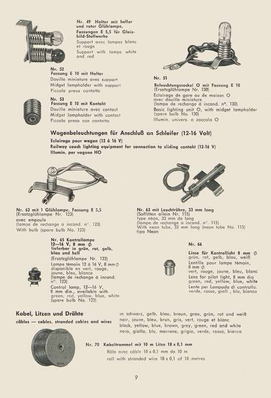 Schneider Modellbahnzubehör 1967