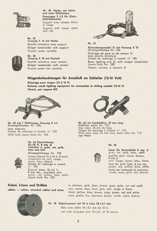 Schneider Modellbahnzubehör 1968