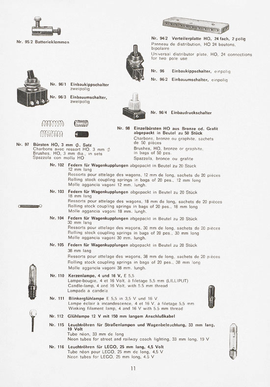 Schneider Modellbahnzubehör 1970